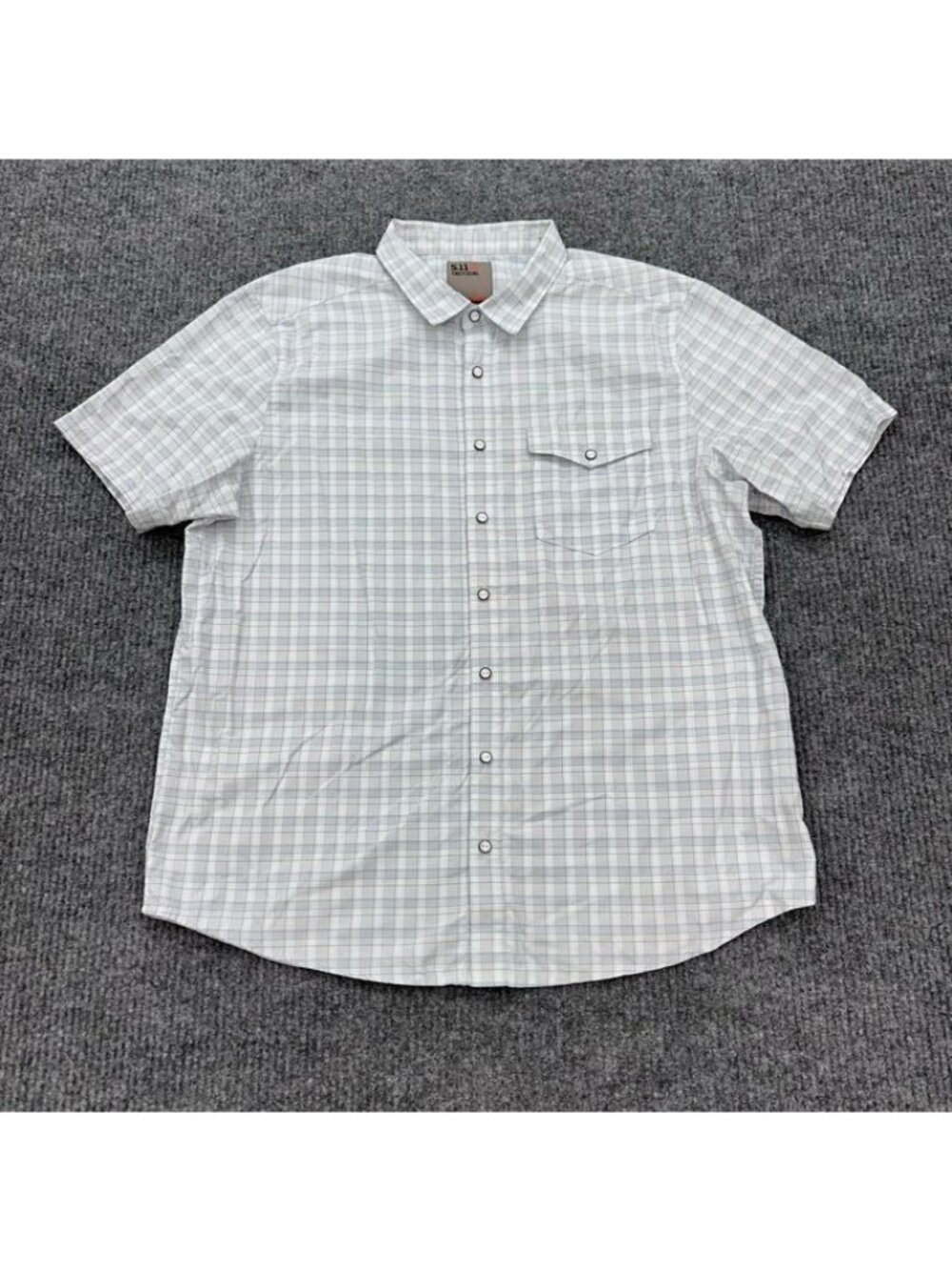 5.11 Tactical Aiden Plaid Short Sleeve Button Up Shirt 71206-414 Mens size Large